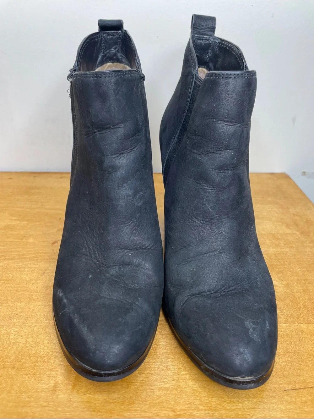 Michael Kors Black Nubuck Ankle Booties with Chunky Heel. Size 7.5